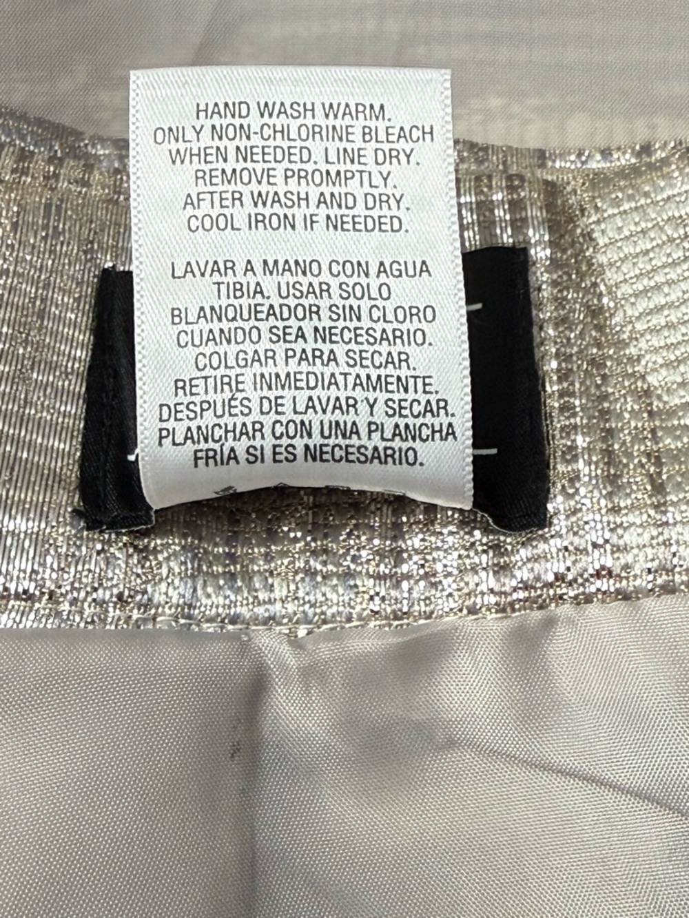 Simply Styled Petite Women's Jacquard A-Line Skirt, Metallic Gold&Silver Shimmer - Picture 5 of 7